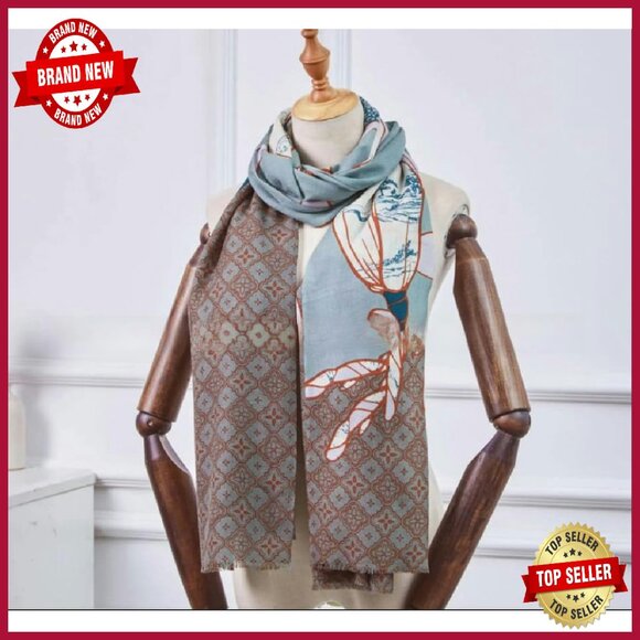 Luxury Cashmere-Soft Merino Wool Shawl Wrap Scarf Lightweight Travel - Picture 5 of 8